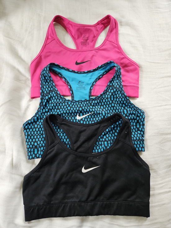 Nike Other - Nike Women’s Racerback Sports Bras 3 - Hot Pink, Teal Spot, Black